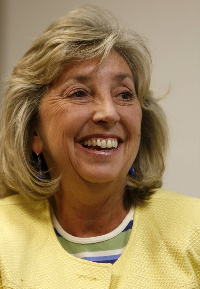 Rep. Dina Titus smiles during a visit at the College of Southern Nevada in Henderson Tuesday, Aug. 18, 2009. 