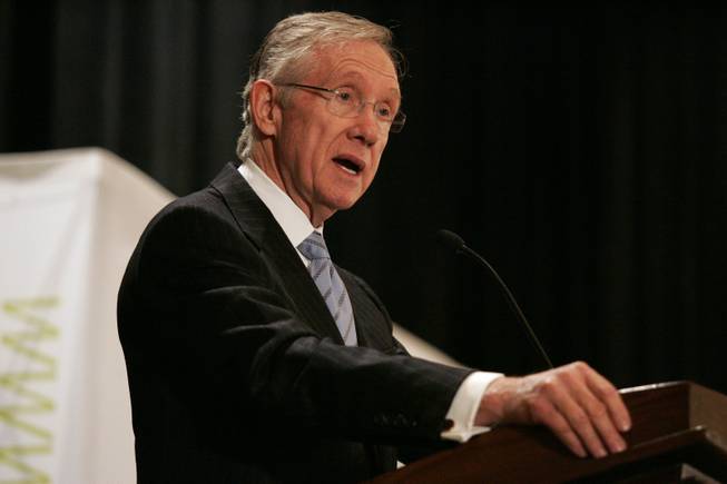 Senator Harry Reid speaks at a Las Vegas Chamber of Commerce luncheon Wednesday, Aug. 26, 2009 at the Four Seasons. 