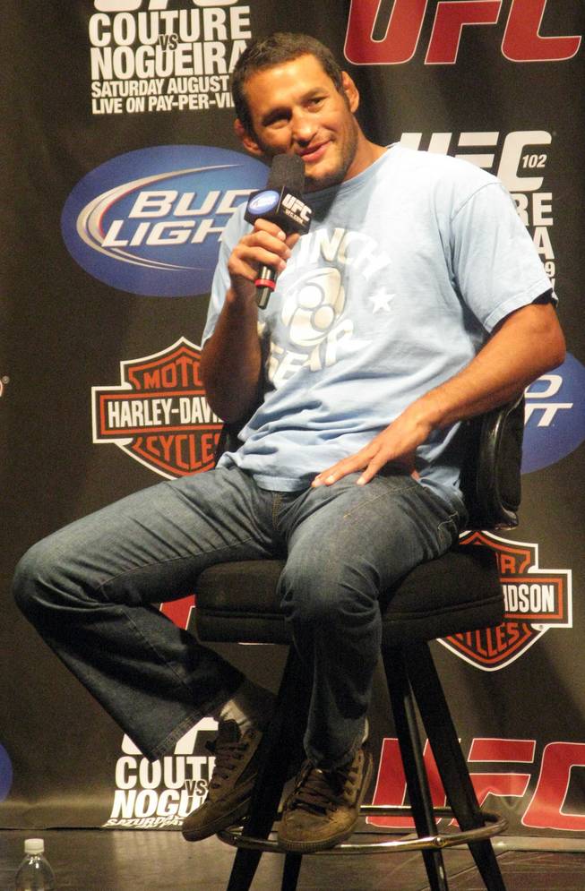UFC's Dan Henderson talks to fans at a Q&A session in Portland, Ore. before UFC 102 in this file photo.