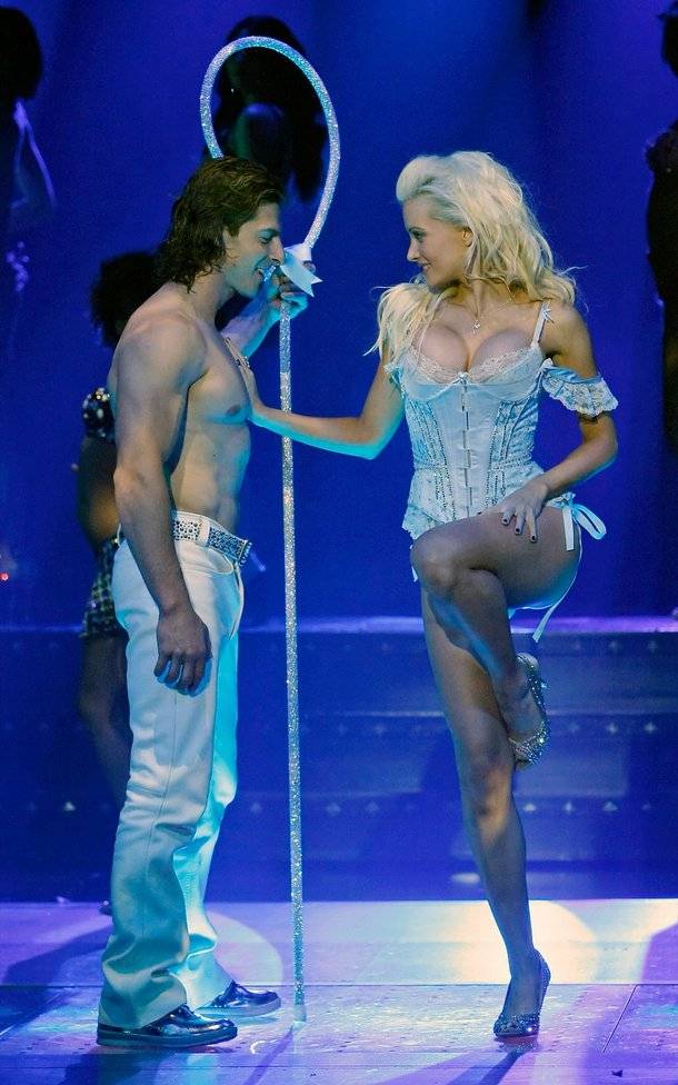 Stoyan Metchkarov and Holly Madison in <em>Peepshow</em> at Planet Hollywood.