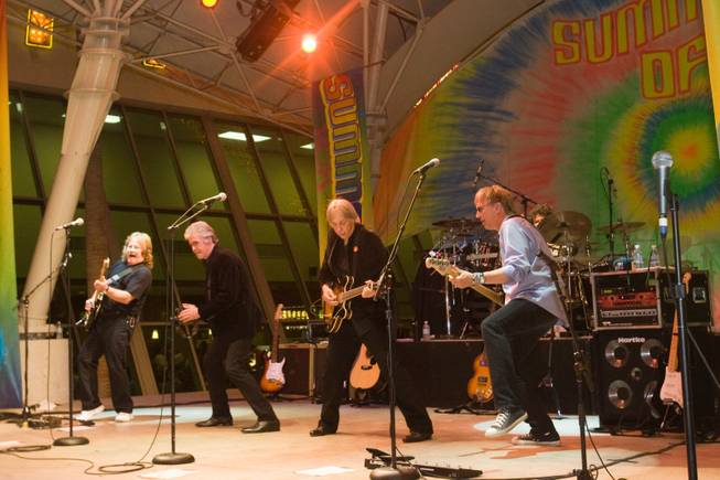 Three Dog Night performs during the closing "Summer of '69" series at Fremont Street Experience.