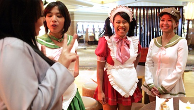 An experiment in pop culture fun on the Strip: Anime-attired waitresses