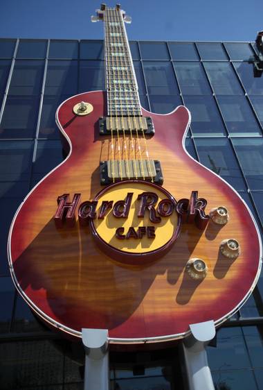 The new Hard Rock Cafe on the Strip is open for business on Tuesday.