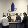 Soon-to-be employees check in at CityCenter Career Center on Sept. 21. 
