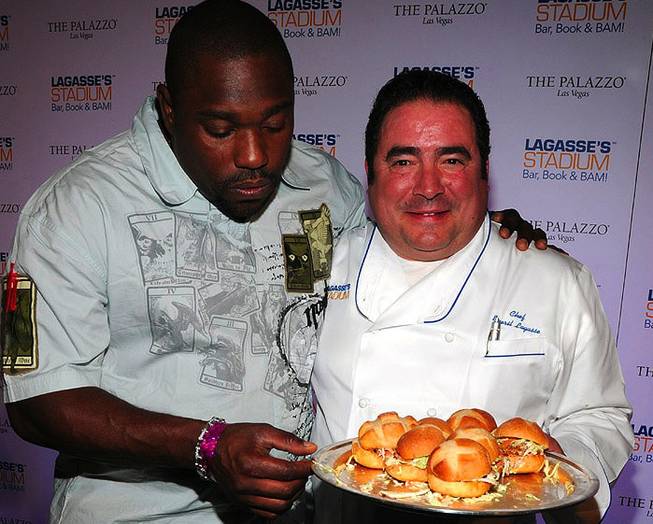 Warren Sapp and Emeril Lagasse 