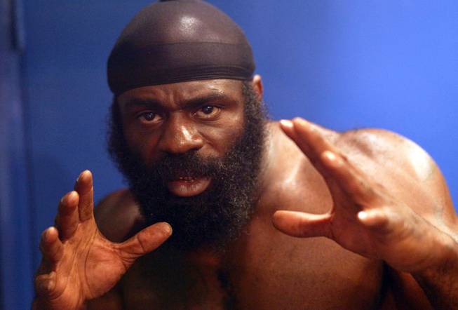 Kimbo Slice, aka Kevin Ferguson, poses for a portrait at &quot;The Ultimate Fighter&quot; media day in June.
