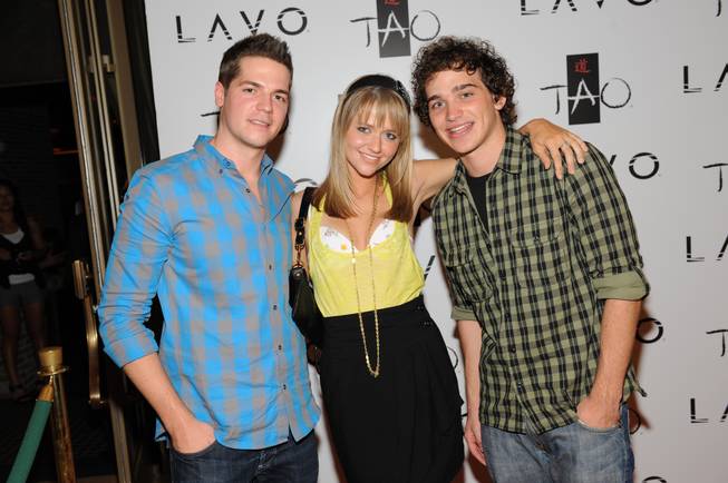 Jason Kennedy, Johanna Braddy and Patrick Sebes were among the stars celebrating the fourth anniversary of Tao and Lavo Saturday, Oct. 3, 2009, in Las Vegas.