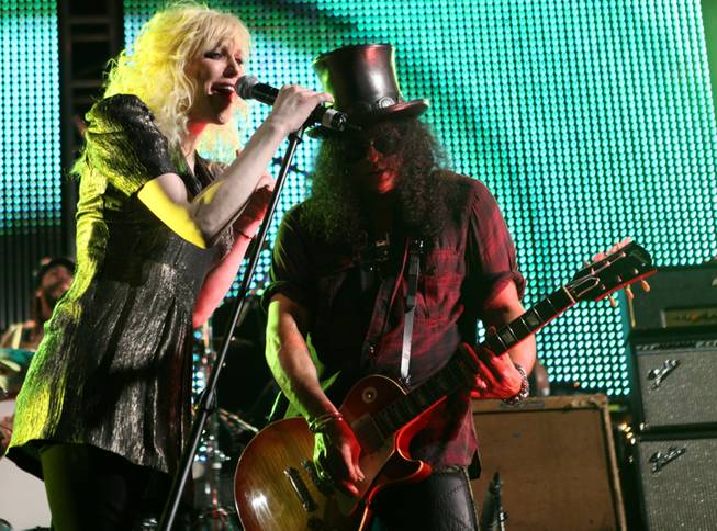 Slash and Friends, Slash and Courtney Love: Bare Pool at ...