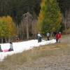 Skiers and snowboarders await a beginner slope at the Las Vegas Ski and Snowboard Resort near Mount Charleston. The resort opened at noon on Wednesday, making it the second ski area in the lower 48 states to open this year.