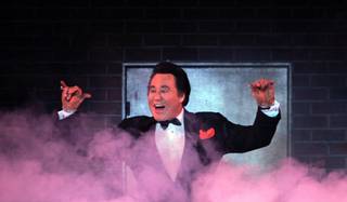Wayne Newton performs the opening number during the grand opening night of Wayne Newton's 
