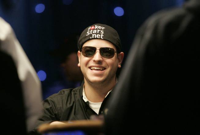 Eric Buchman is introduced before the final table of the 2009 World Series of Poker Saturday, Nov. 7, 2009, at the Rio in Las Vegas.  