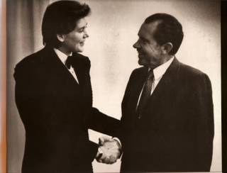 Wayne Newton with President Nixon.