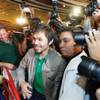 
Boxer Manny Pacquiao of the Philippines is surrounded by photographers on arrival Tuesday at the MGM Grand. 