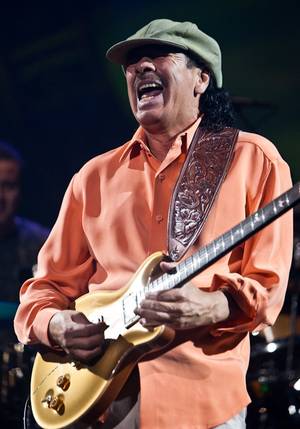 Carlos Santana performs during his show <em>Supernatural Santana</em> at The Joint in the Hard Rock Hotel, Nov. 11, 2009.