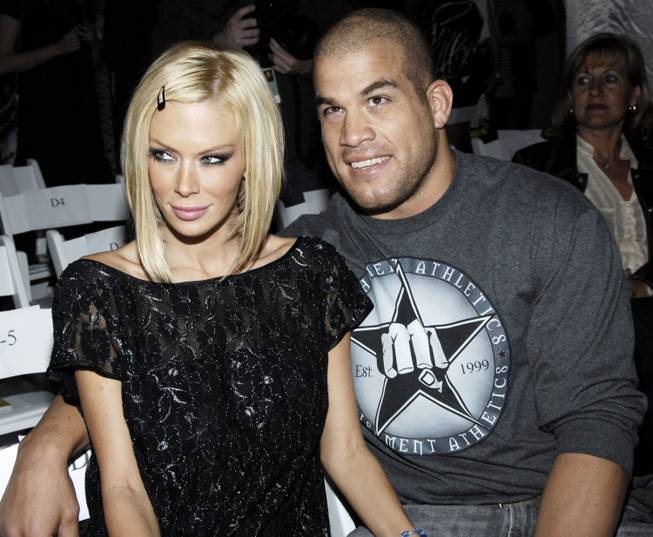 Former adult film actress Jenna Jameson and Tito Ortiz at the 2 B Free fashion show at Boulevard3 night club in Los Angeles on Monday, March 19, 2007.