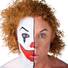 In his show at Atrium Showroom, Scott Thompson (known as Carrot Top onstage) refers to himself as a &quot;mean clown.&quot; For his Las Vegas Weekly cover story, he sat for a photo session in which half his face was painted as a clown.