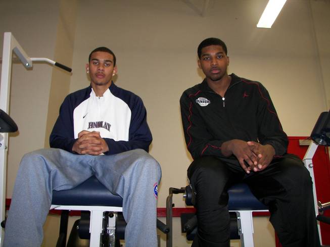 Tristan Thompson (right) says he will not influence Findlay teammate and longtime friend Cory Joseph (left) in his recruiting decision. Joseph will choose from UNLV, Villanova, Connecticut, Minnesota and Texas, where Thompson signed.