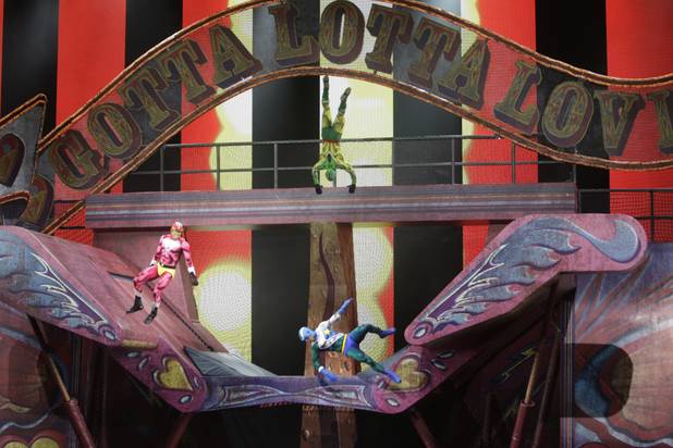 Trampoline artists perform during the new Viva ELVIS show by ...