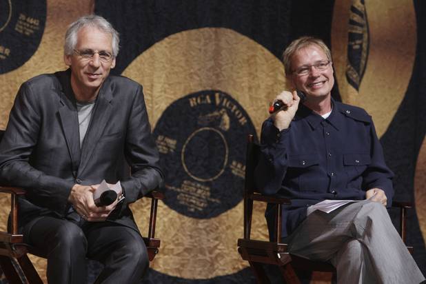 Gilles Ste-Croix, left, senior vice president of creative content for ...