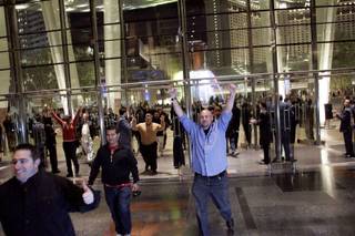 Guests enter the Aria hotel-casino for the first time Wednesday, Dec. 16, 2009.