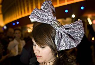 Alexandra Cannady arrives for Lady GaGa's concert at The Pearl at the Palms in Las Vegas on Thursday, Dec. 17, 2009.