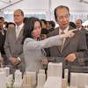 
Casino billionaire Stanley Ho and daughter Pansy Ho attend a groundbreaking ceremony for an MGM Mirage casino in 2005 in Macau.