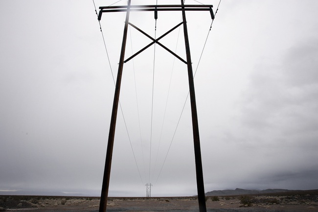 The site of a solar power generation project near Big Dune on almost 12 square miles of public land in Amargosa Valley, Nevada Tuesday, January 19, 2010.