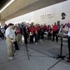 Southwest Airlines President and CEO Gary Kelly talks to employees during an appreciation lunch at McCarran International Airport Monday, February 1, 2010.