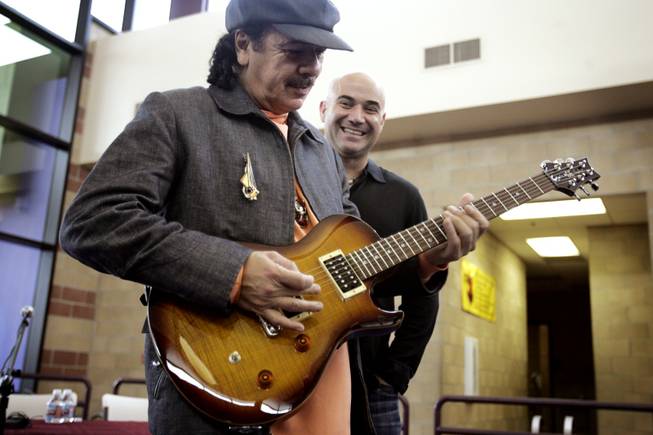 Carlos Santana Visits Agassi Prep