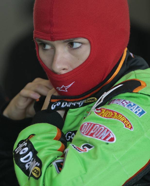 Driver Danica Patrick makes preparations for ARCA auto racing practice ...