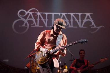 Carlos Santana performs in The Joint at the Hard Rock Hotel on Feb. 6, 2010.