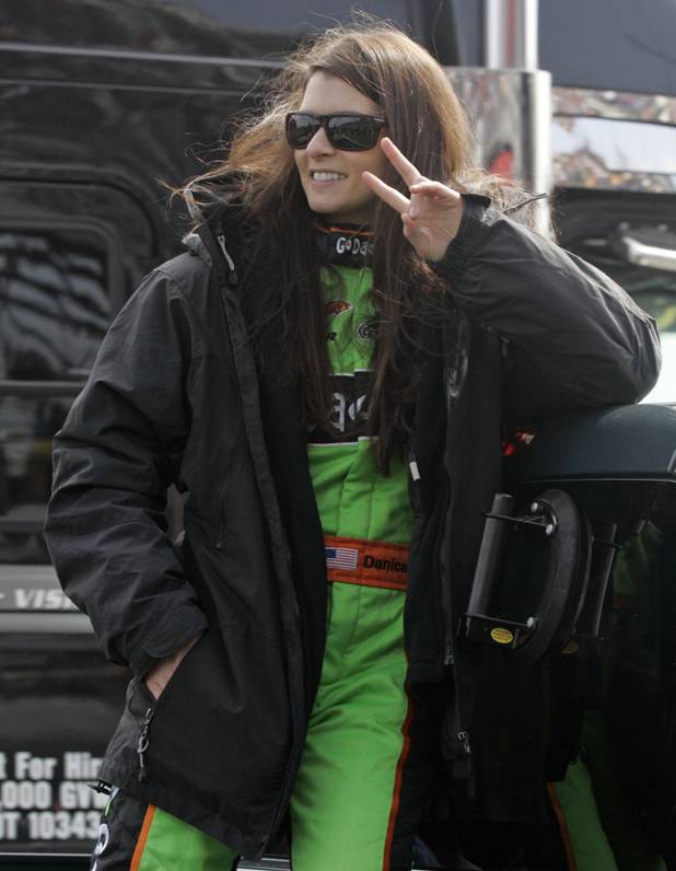 Danica Patrick looks on before the start of the DRIVE4COPD ...