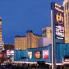 Caesars Entertainment properties in Las Vegas are Paris, shown in the background, as well as Bally's, Bill's, Flamingo, O'Sheas, Imperial Palace, Caesars Palace, Rio, Harrah's and Planet Hollywood.