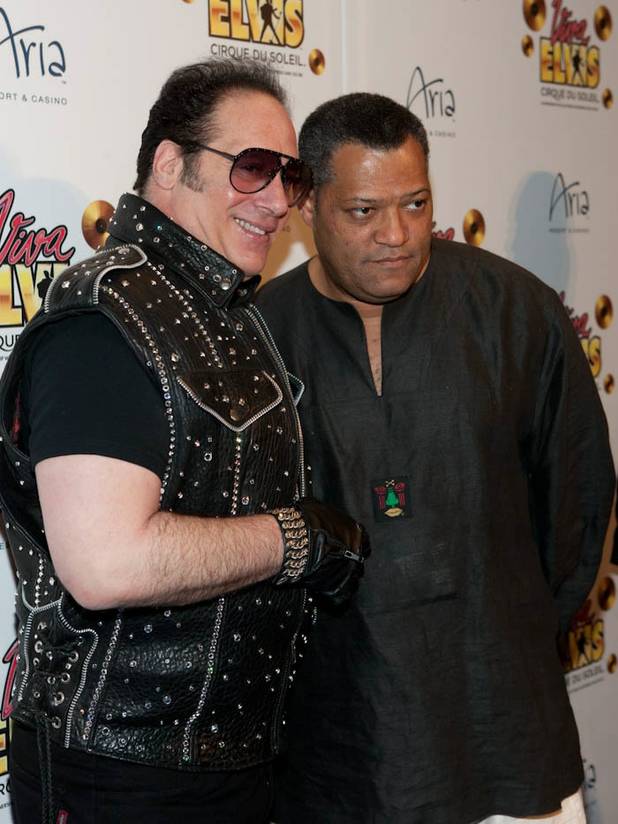 Andrew Dice Clay and Laurence Fishburne on the blue carpet ...