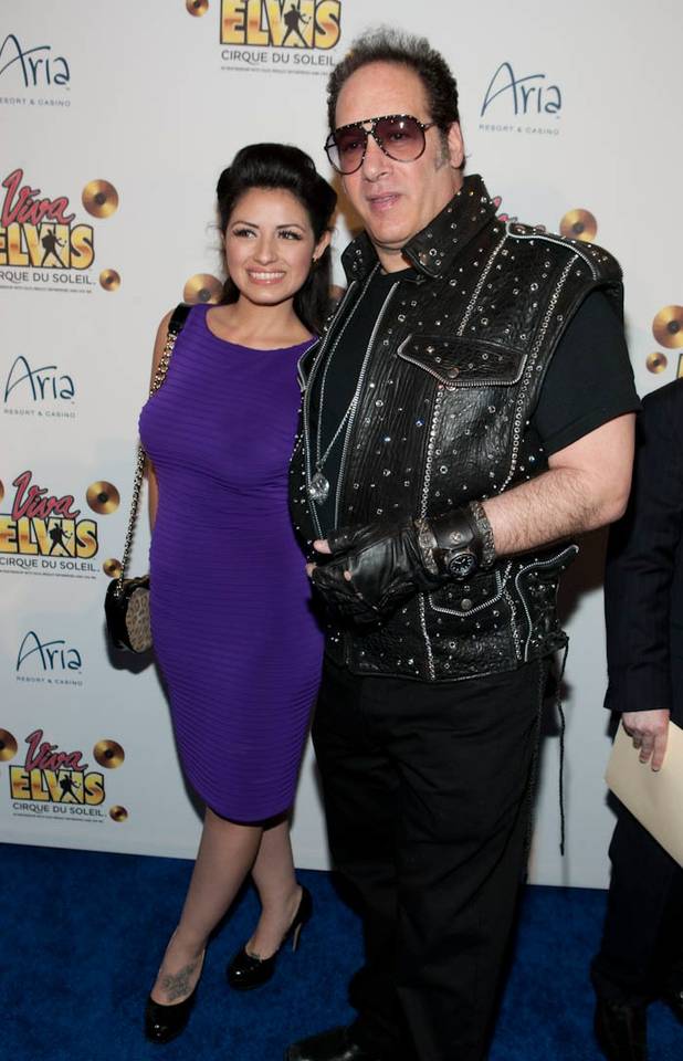 Valerie Vasquez and Andrew Dice Clay on the blue carpet ...