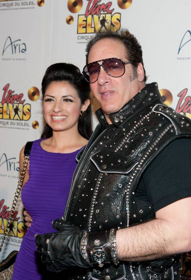 Valerie Vasquez and Andrew Dice Clay on the blue carpet ...