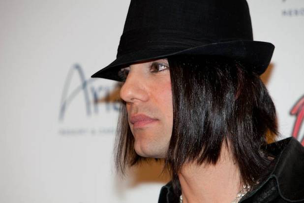 Criss Angel on the blue carpet for the <em>Viva Elvis</em> ...