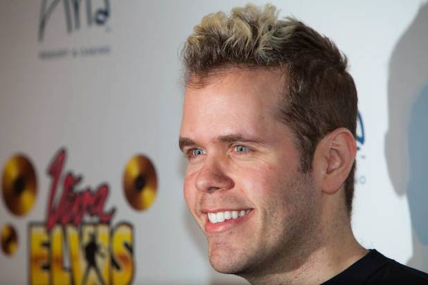 Perez Hilton on the blue carpet for the <em>Viva Elvis</em> ...