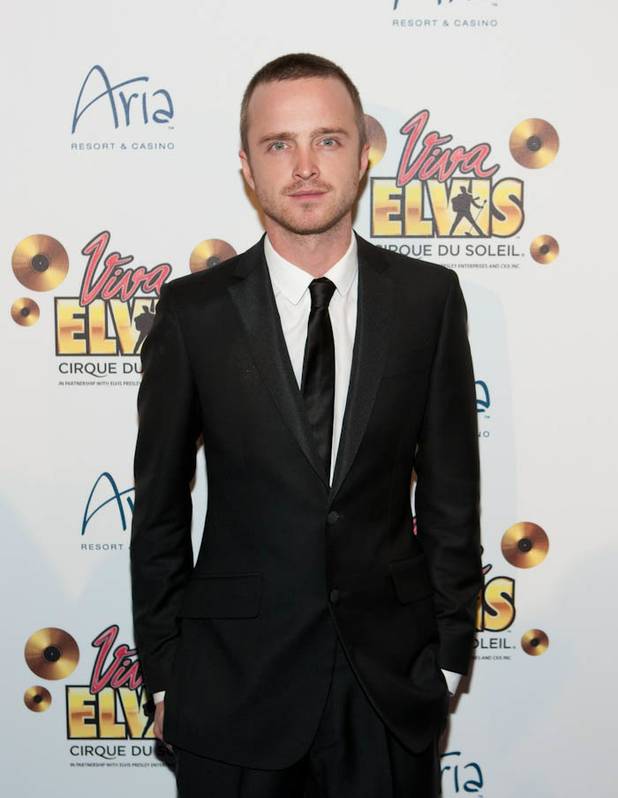 Aaron Paul on the blue carpet for the <em>Viva Elvis</em> ...