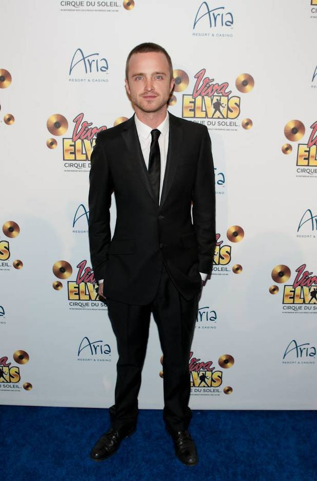 Aaron Paul on the blue carpet for the <em>Viva Elvis</em> ...