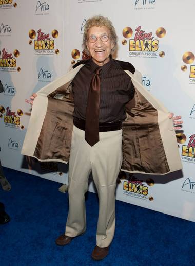 Sammy Shore on the blue carpet for the Viva Elvis world premiere at Aria in CityCenter on Feb. 19, 2010.