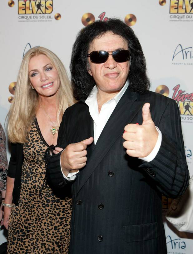 Shannon Tweed and Gene Simmons on the blue carpet for ...