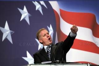 Television host Glenn Beck addresses the Conservative Political Action Conference on Saturday, Feb. 20, 2010, in Washington, D.C.
