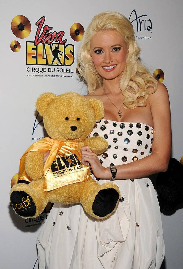 Holly Madison on the blue carpet at the <em>Viva Elvis</em> ...