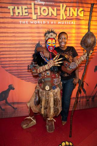 A wax figure of Rafiki from Disney's The Lion King at Mandalay Bay is unveiled at Madame Tussauds in The Venetian on March 4, 2010.