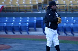 A look at Chicago White Sox General Manager Ozzie Guillen at Cashman Field in Las Vegas while his team is in town to play two exhibition games against the Chicago Cubs. 
