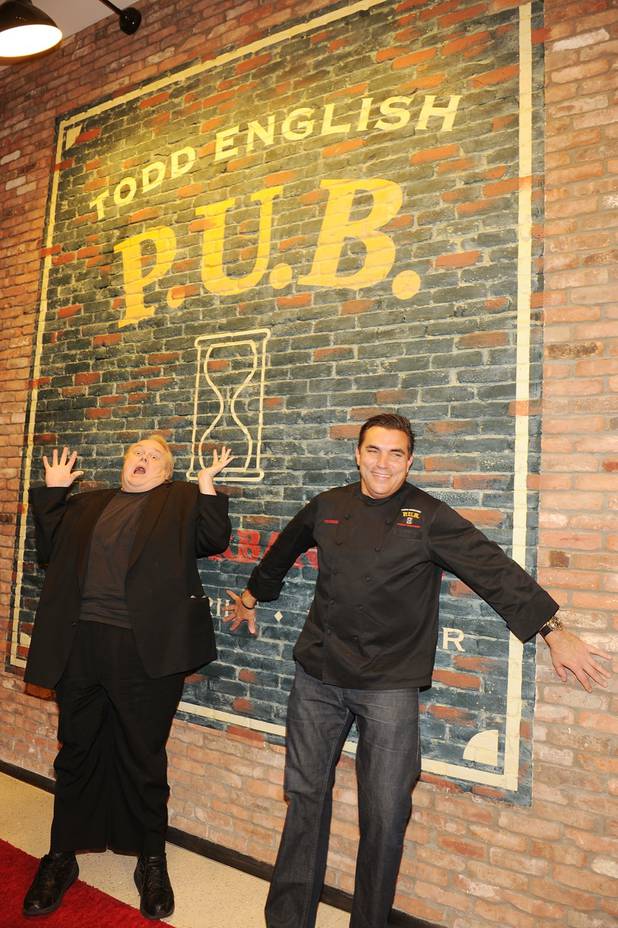 Louie Anderson and Todd English at the opening of Todd ...