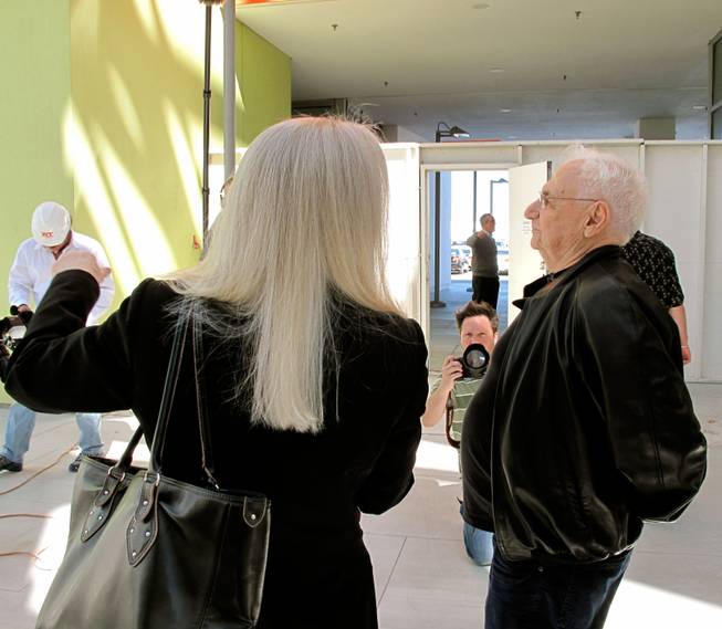 Renowned architect Frank Gehry takes a guided tour of the Cleveland Clinic Lou Ruvo Center for Brain Health, which he designed.