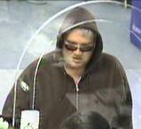 Police released this image of a man wanted in a bank robbery. 
