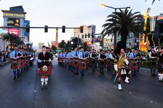 A Celtic parade on the Strip.